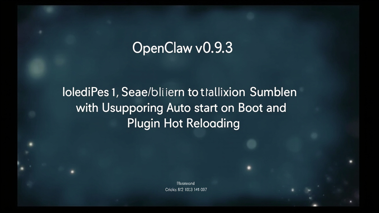 OpenClaw v0.9.3本地AI服 OpenClaw v0.9.3本地AI服