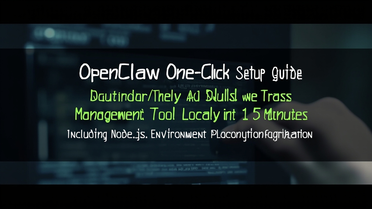 OpenClaw一键安装教程:5分钟本地 OpenClaw一键安装教程:5分钟本地